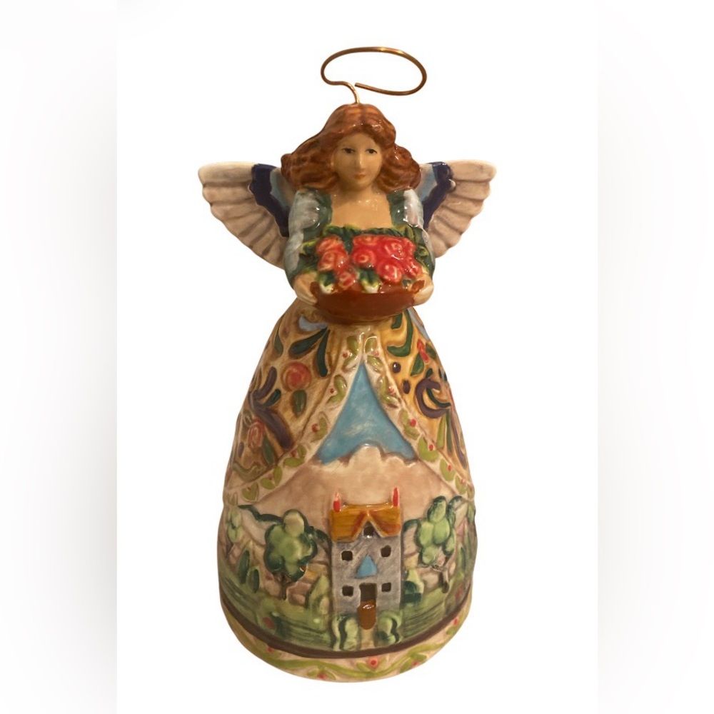 Jim Shore Four-Seasons Angel Ceramic Figurine Candle Holder SPRING Rare